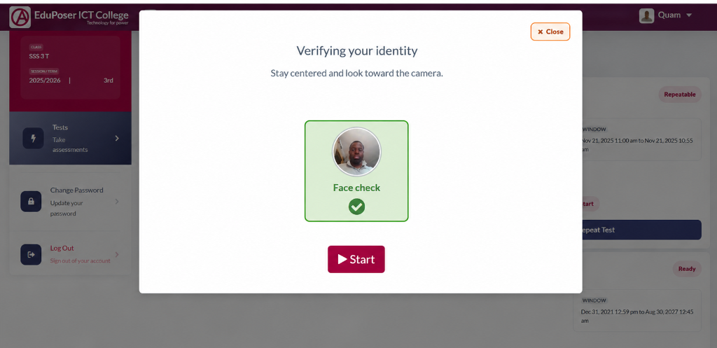 AI Identity Verification Interface